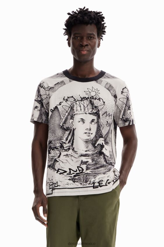 Desigual hombres camiseta con esfinge en contraste VZ26R01598 ropa Desigual hombres camiseta con esfinge en contraste VZ26R01598 ropa