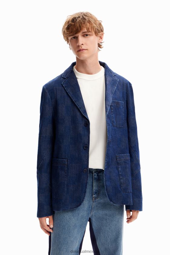 Desigual hombres chaqueta vaquera a cuadros VZ26R01602 ropa Desigual hombres chaqueta vaquera a cuadros VZ26R01602 ropa