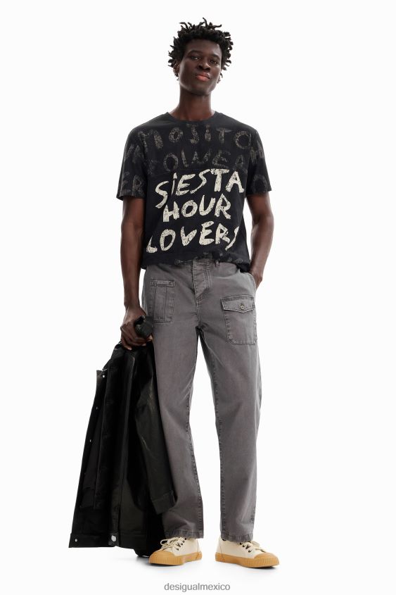 Desigual hombres pantalones cargo rectos VZ26R01599 ropa Desigual hombres pantalones cargo rectos VZ26R01599 ropa