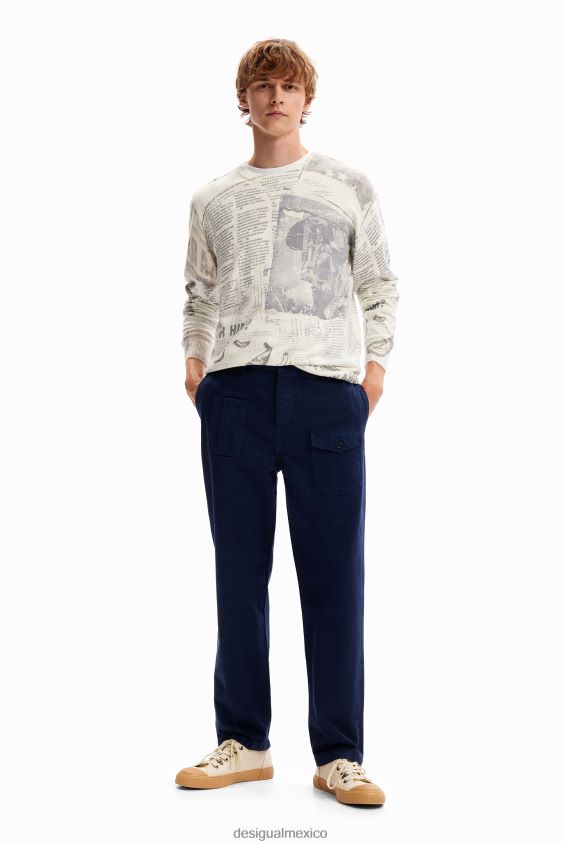 Desigual hombres pantalones cargo rectos VZ26R01600 ropa Desigual hombres pantalones cargo rectos VZ26R01600 ropa