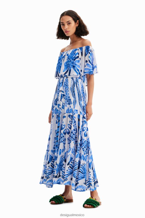 Desigual mujer vestido midi con volantes de stella jean VZ26R01 ropa Desigual mujer vestido midi con volantes de stella jean VZ26R01 ropa